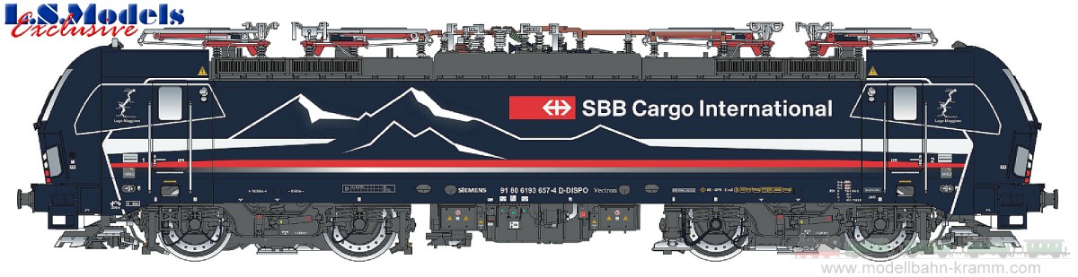 L.S. Models 17118, EAN 2000075401106: H0 DC analog E-Lok BR 193 657 SBB Cargo/Shadowpiercer