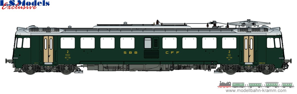 H0 AC digital E-Triebwagen RBe 4/4 1406 SBB