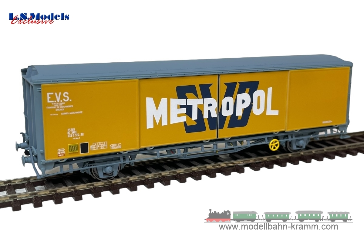 L.S. Models 30679, EAN 2000075657152: H0 Gedeckter Güterwagen Metropol EVS, SNCF