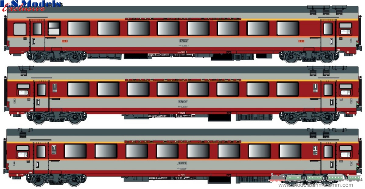 H0 AC 3er Set GC Personenwagen SNCF