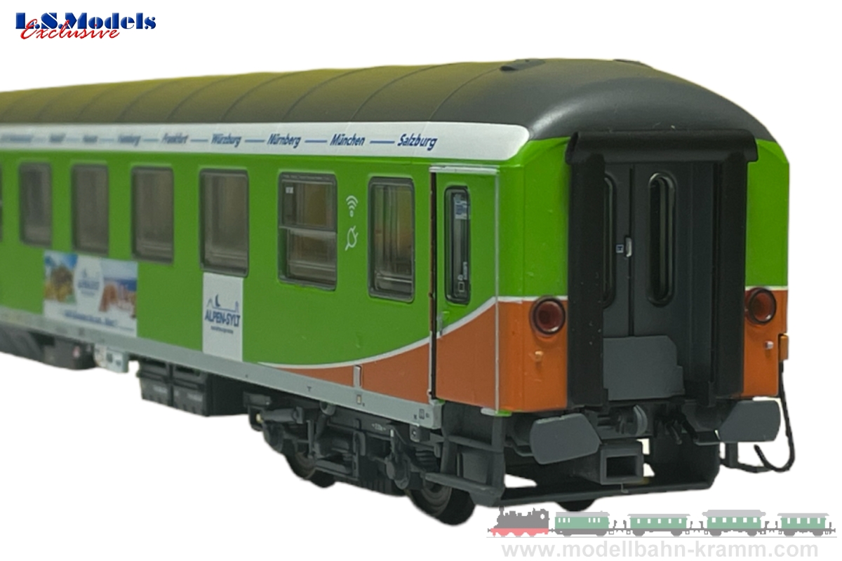 L.S. Models 46034, EAN 2000075214690: H0 DC Alpen-Sylt-Express, 5-teilig, 4x Bvcmt 248.5, 1x Bvcmbz 249.1, Epoche VI
