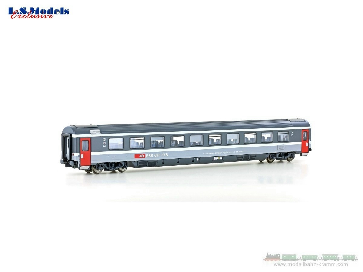 L.S. Models 47362, EAN 2000075295033: H0 DC EC Personenwagen, 2.Kl. Bpm SBB, Ep.V, grau/grau