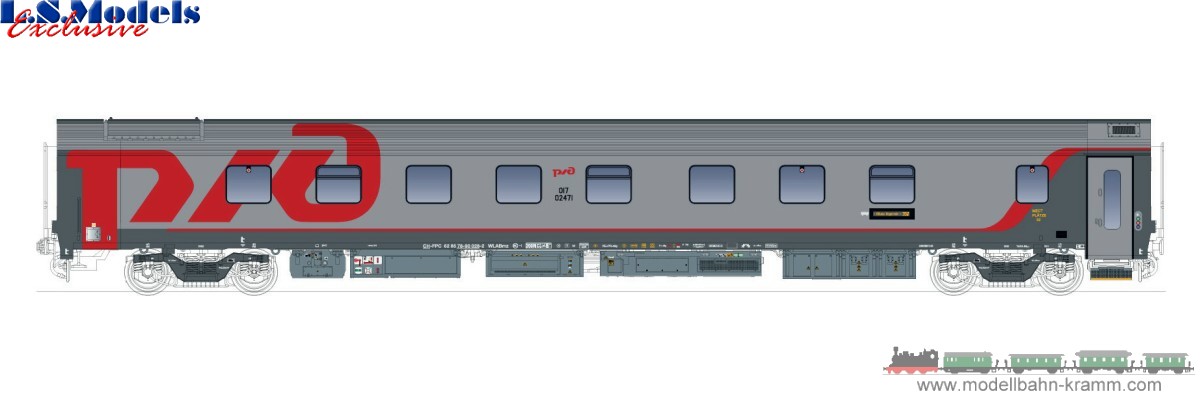H0 DC Schlafwagen WLABmz CH-FPC, 2. Betriebsnummer RZD