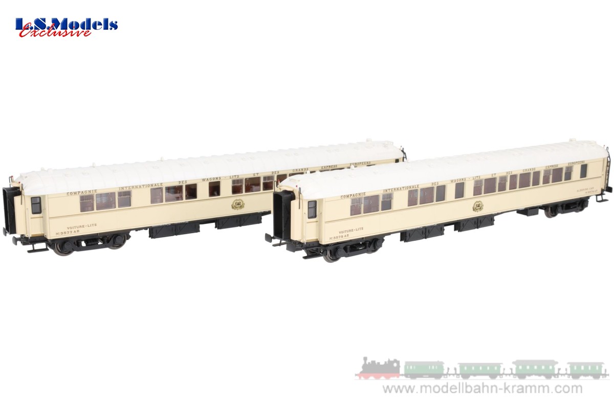 L.S. Models 49147, EAN 2000075636638: H0 Set 2x Schlafwagen Epoche II Ägypten 1928 CIWL