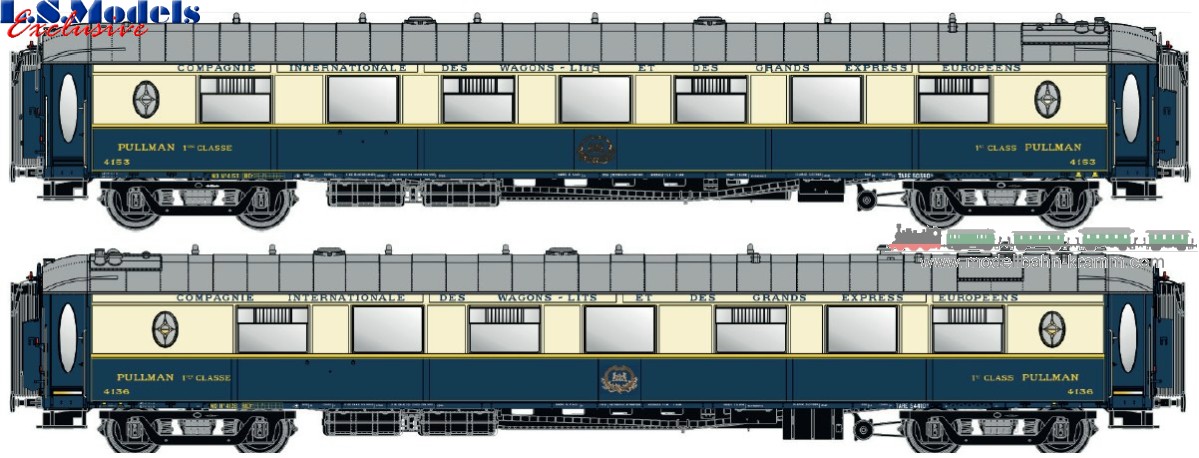 H0 DC 2er Set Pullman Salonwagen WP+WPc CIWL