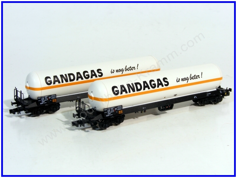 L.S. Models 62030, EAN 2000003454808: 2x Kesselwag.Gandagas SNCB