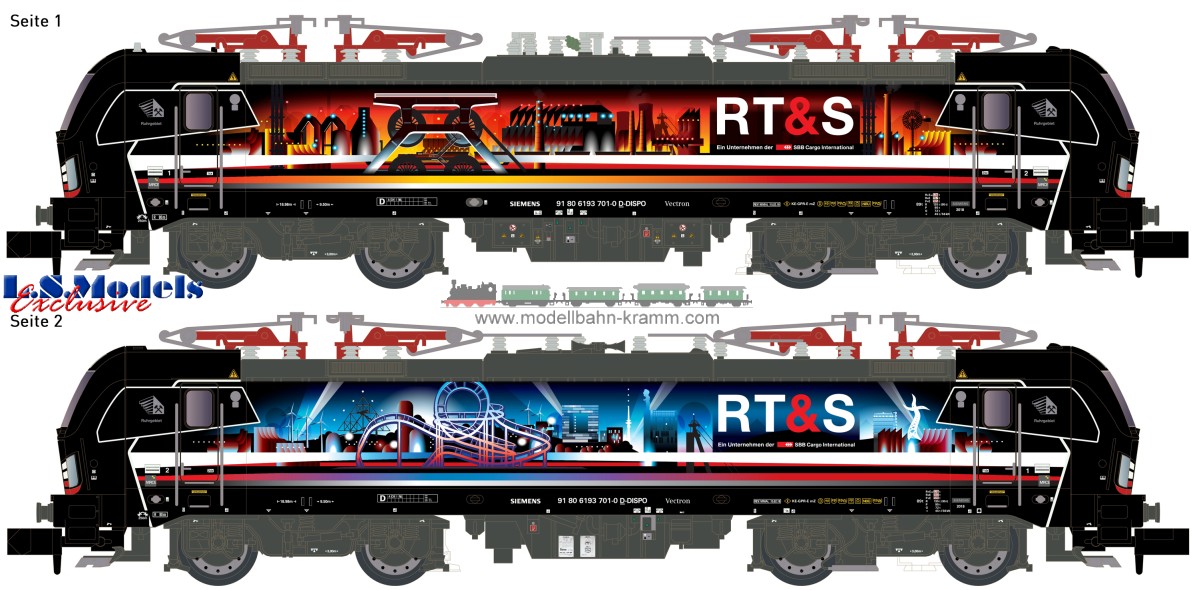 L.S. Models 97996DCS, EAN 2000075421272: H0 DC Sound E-Lok BR 193 701 SBB Cargo/Ruhrpiercer