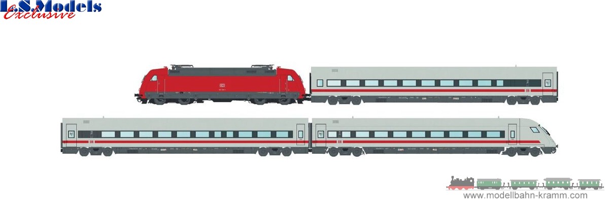 L.S. Models MW2406AC, EAN 2000075639042: H0 AC E-Lok BR 101 mit Personenzug DBAG