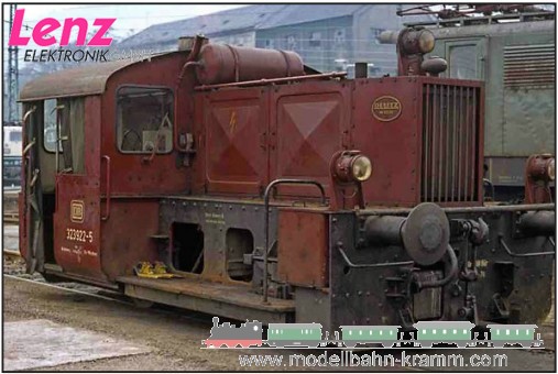 Lenz 40150-05, EAN 4044955009707: 0 Sound Diesellok Köf II, DB rot, Epoche III