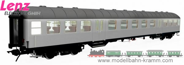 Steuerwagen BDnf 740, 2. Klasse mit Gepäckabteil, DB, Epoche 4, ozeanblauer Langträger, oranger Warnanstrich