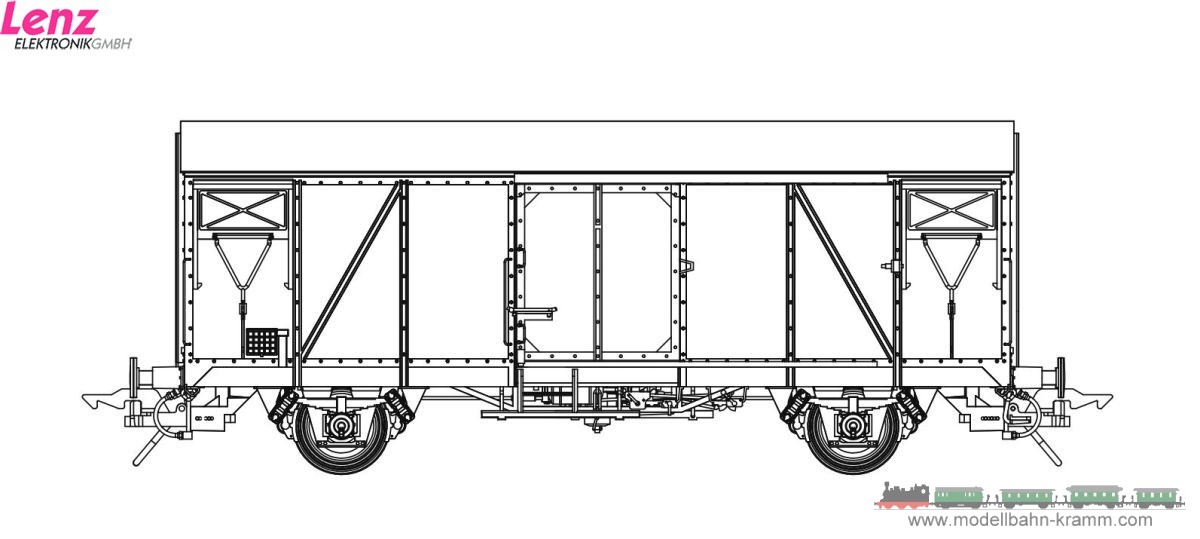 Lenz 42234-06, EAN 4044955007291: 0 Gedeckter Güterwagen Gls 205