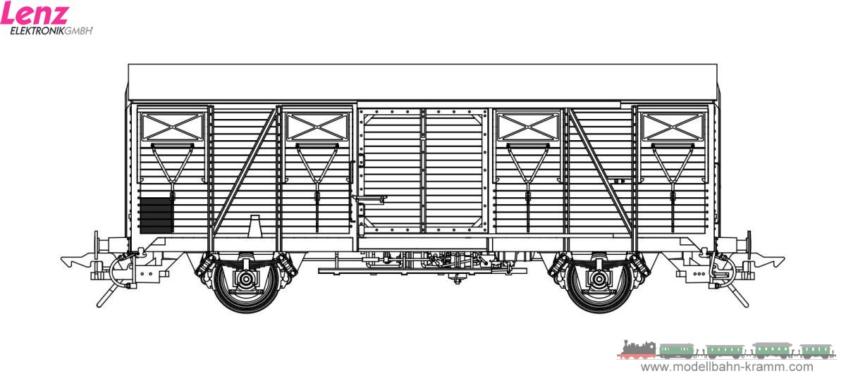 Lenz 42246-04, EAN 4044955008052: 0 Güterwagen K4, CFL