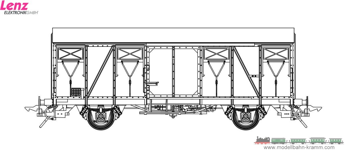 Lenz 42248-02, EAN 4044955008007: 0 Güterwagen Gs 211, DB