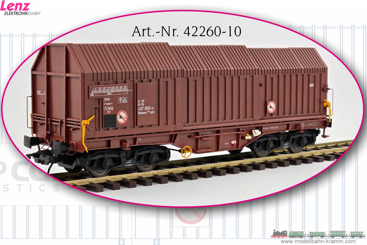 Lenz 42260-10, EAN 4044955011762: 0 Teleskophaubenwagen Shimmns-u ÖBB