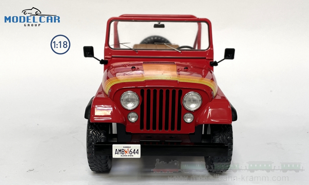 Modelcar Group MCG18110, EAN 2000075120465: 1:18 Jeep CJ-7 Renegade 1980 rot