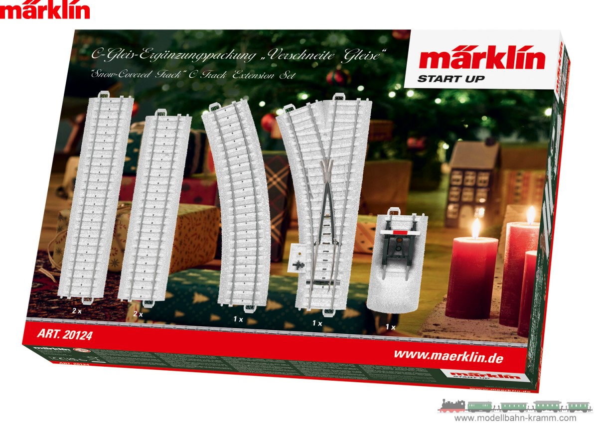 Märklin 20124, EAN 4001883201245: Märklin Start up – Snow-Covered Track C Track Extension Set