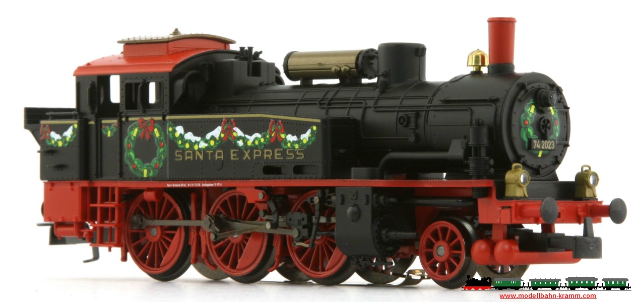 Märklin 36740.001, EAN 4031111190102: Weihnachtslok w13 SANTA EXPRESS ex BR74