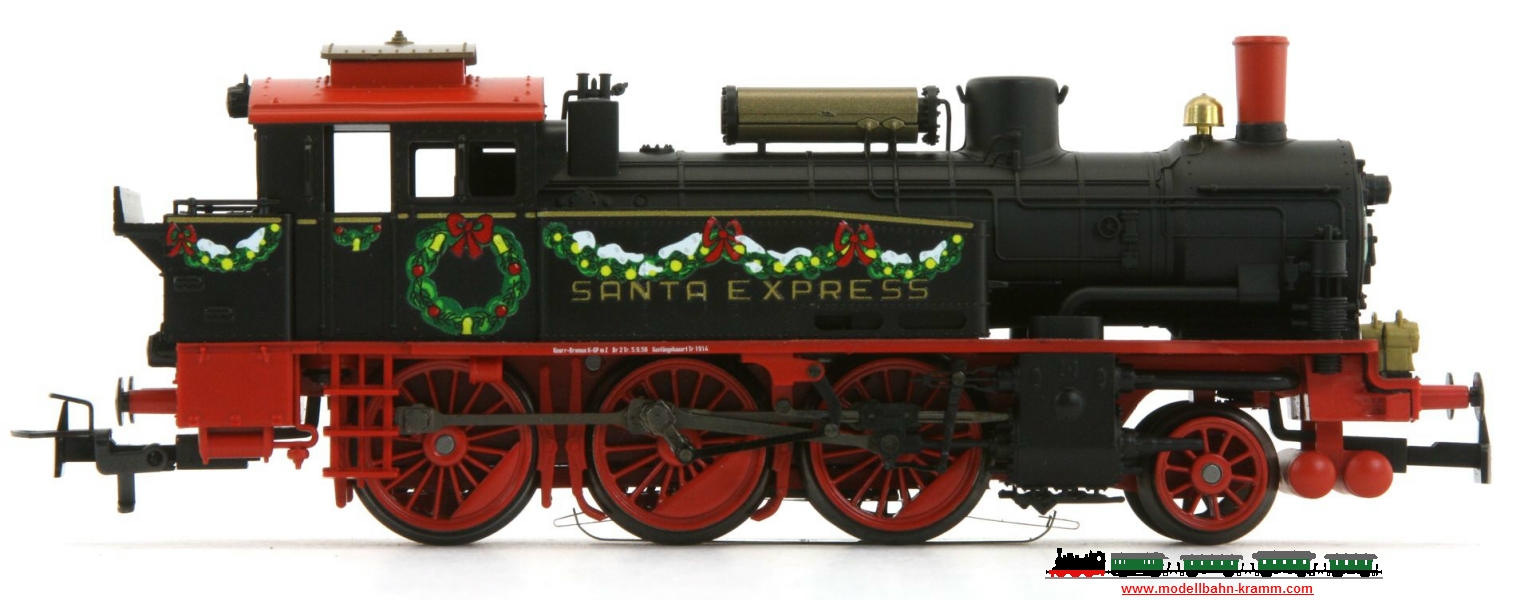 Märklin 36740.001, EAN 4031111190102: Weihnachtslok w13 SANTA EXPRESS ex BR74