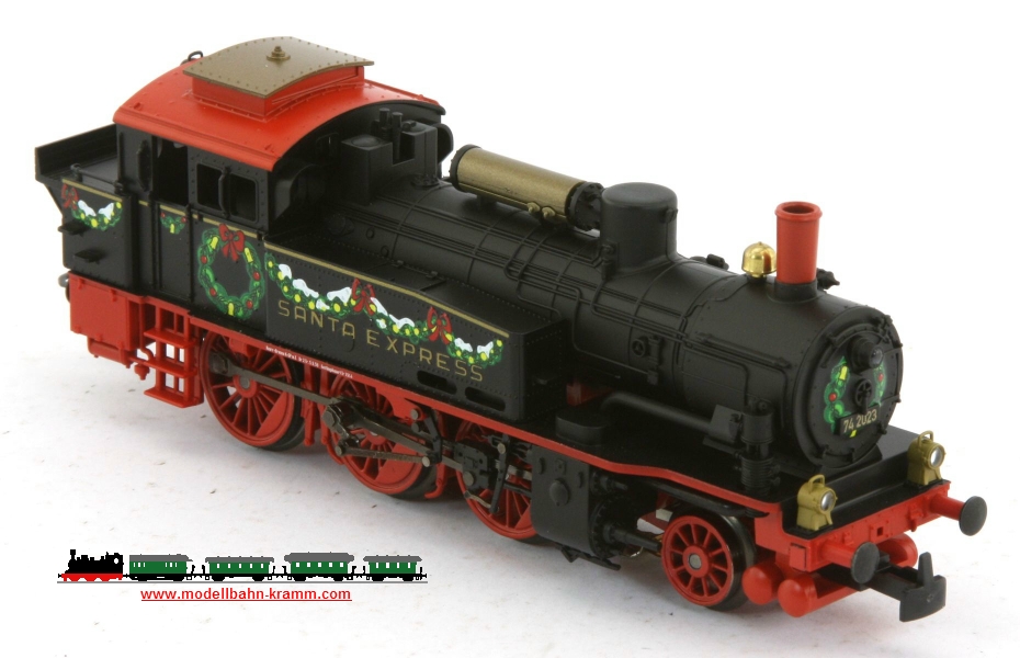 Märklin 36740.001, EAN 2000075570109: Weihnachtslok w13 SANTA EXPRESS ex BR74