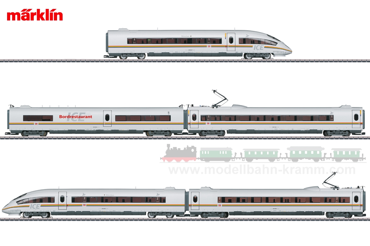 Märklin 37784, EAN 4001883377841: H0 AC digital sound, Railcar ICE 3 Railbow 5 pieces DBAG