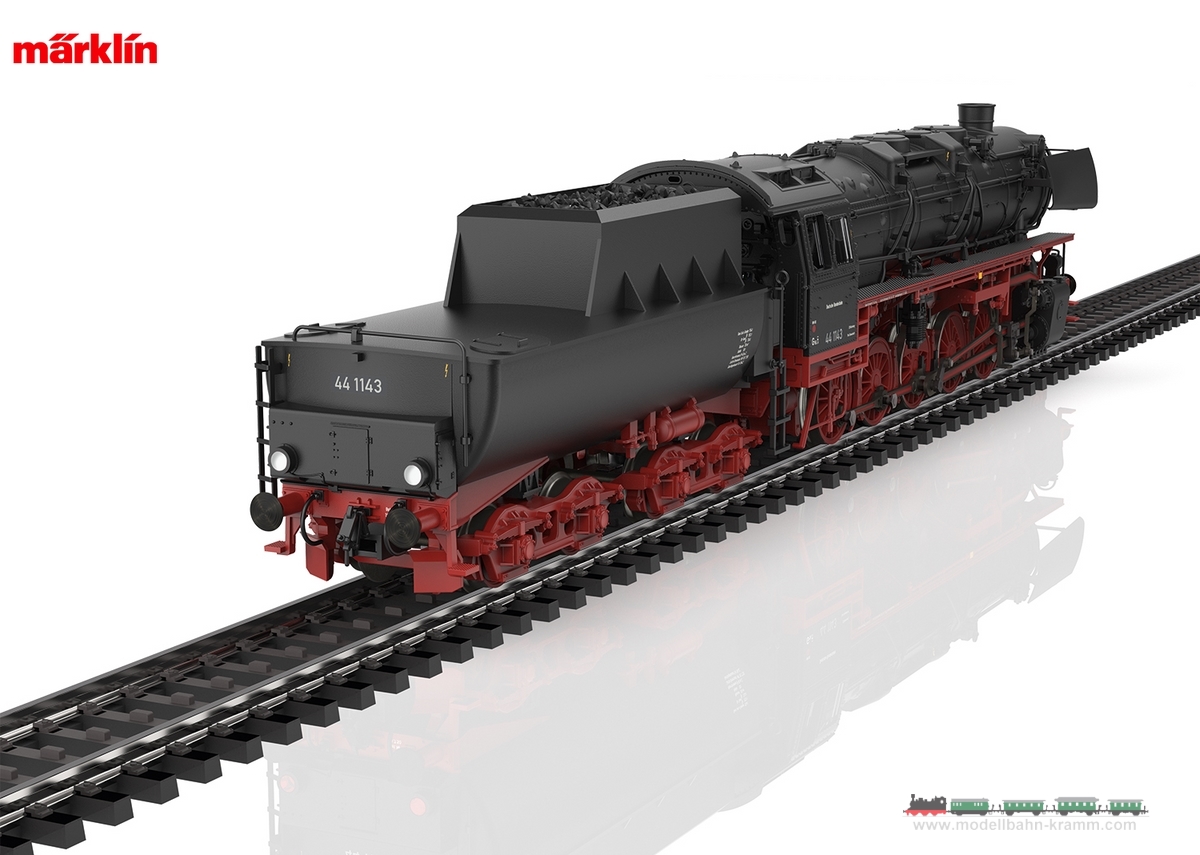 Märklin 39745, EAN 4001883397450: Dampflokomotive Baureihe 44 mit Wannen-Tender