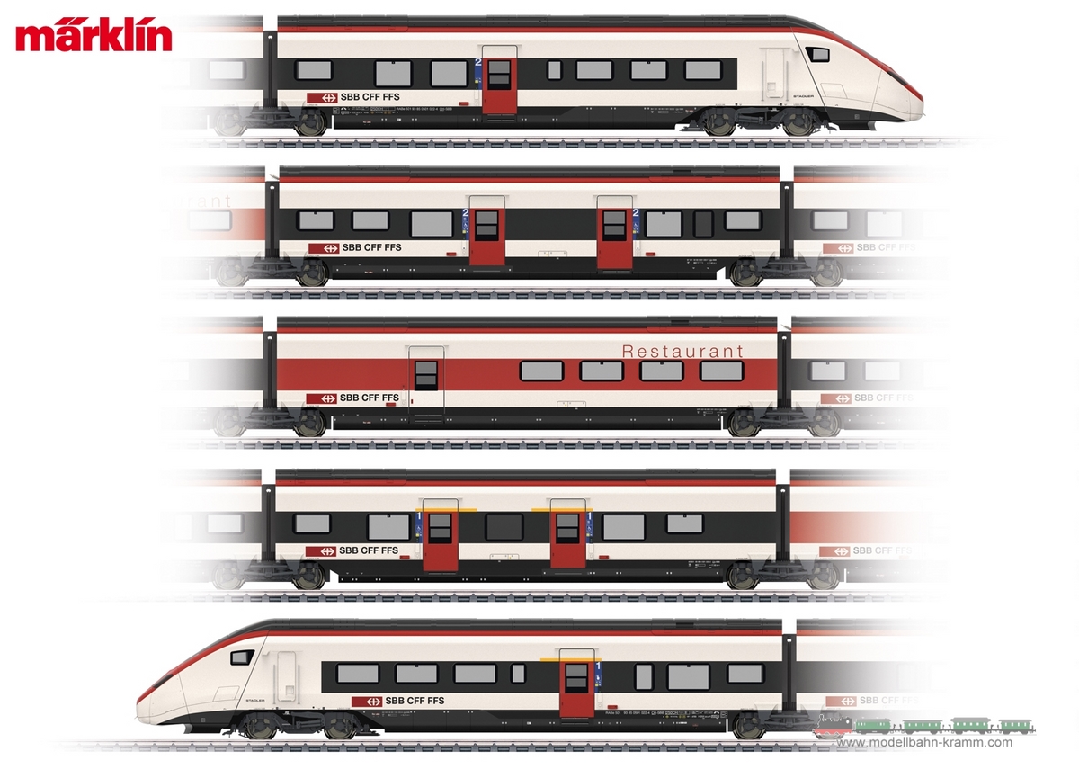 Märklin 39810, EAN 4001883398105: Class RABe 501 Giruno High-Speed Rail Car Train