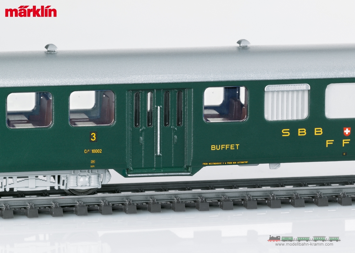 Märklin 43369, EAN 4001883433691: Lightweight Steel Car Set to Go with the Class Ae 3/6 I