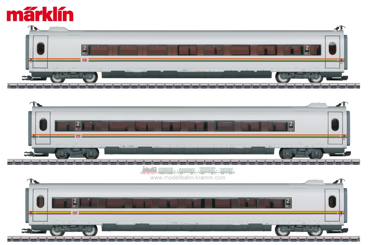 Märklin 43739, EAN 4001883437392: H0 Digital, ICE 3 Ergänzungswagenset Railbow ICE, 3-teilig DBAG