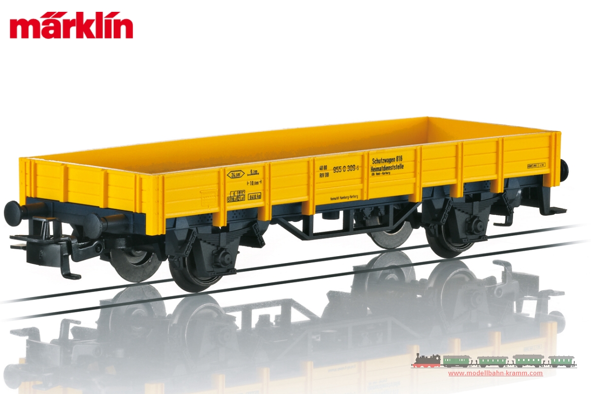 Märklin 4471, EAN 4001883044712: H0 Niederbordwagen gelb DB IV-V