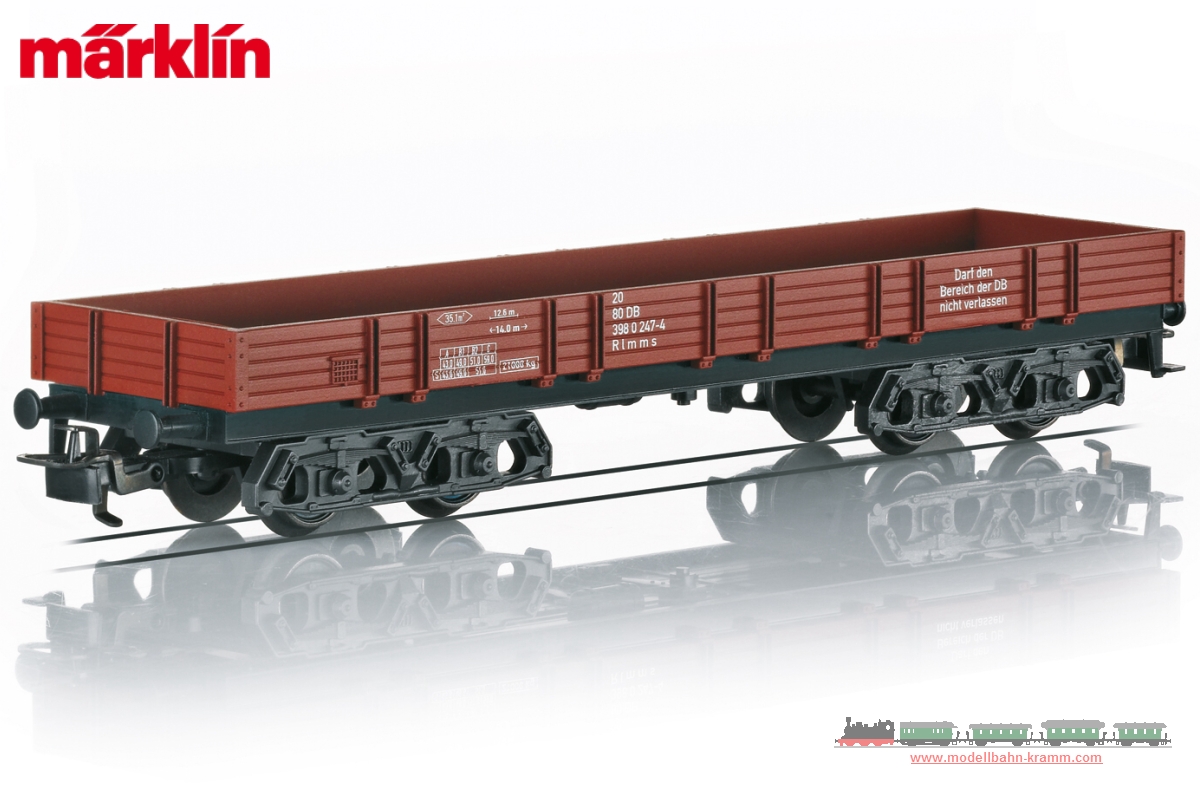 Märklin 4473, EAN 4001883044736: H0 Niederbordwagen Rlmms DB IV