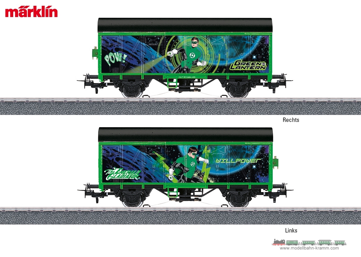 Märklin 44830, EAN 4001883448305: H0 Märklin Start up - Gedeckter Güterwagen Green Lantern