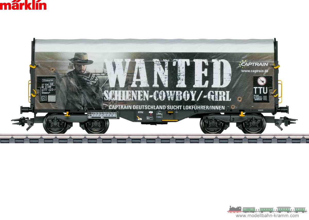 Märklin 47233, EAN 4001883472331: H0 Schiebeplanenwagen ERR/Captrain