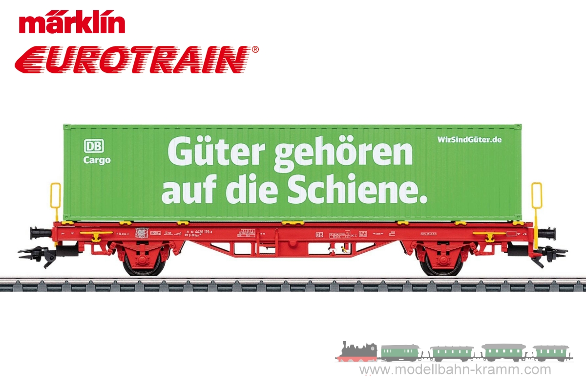 Märklin 47585, EAN 4001883475851: H0 Containertragwagen Lgs 580 mit DB-Cargo Container DBAG