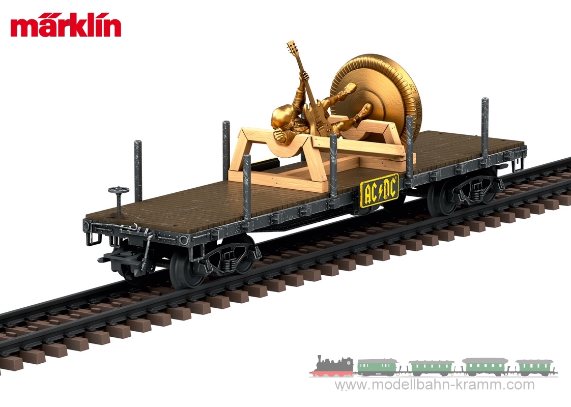 Märklin 48837, EAN 4001883488370: H0 Flachwagen Stiff Upper Lip AC/DC