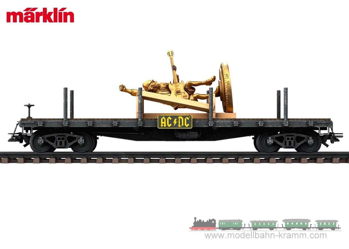 Märklin 48837, EAN 4001883488370: H0 Flachwagen Stiff Upper Lip AC/DC