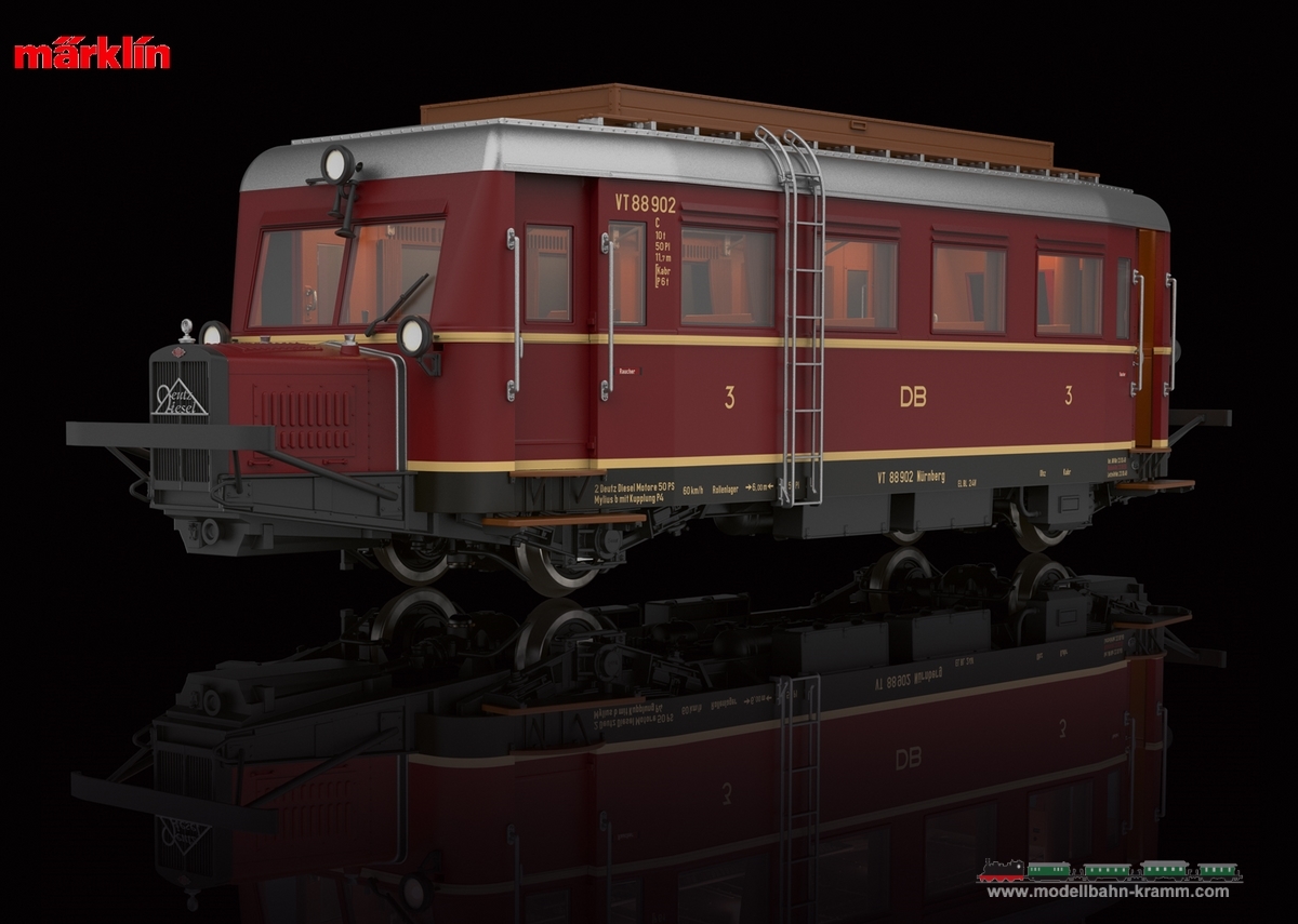 Märklin 55133, EAN 4001883551333: Class VT 88.9 Diesel Powered Rail Car - the Pig´s Snot