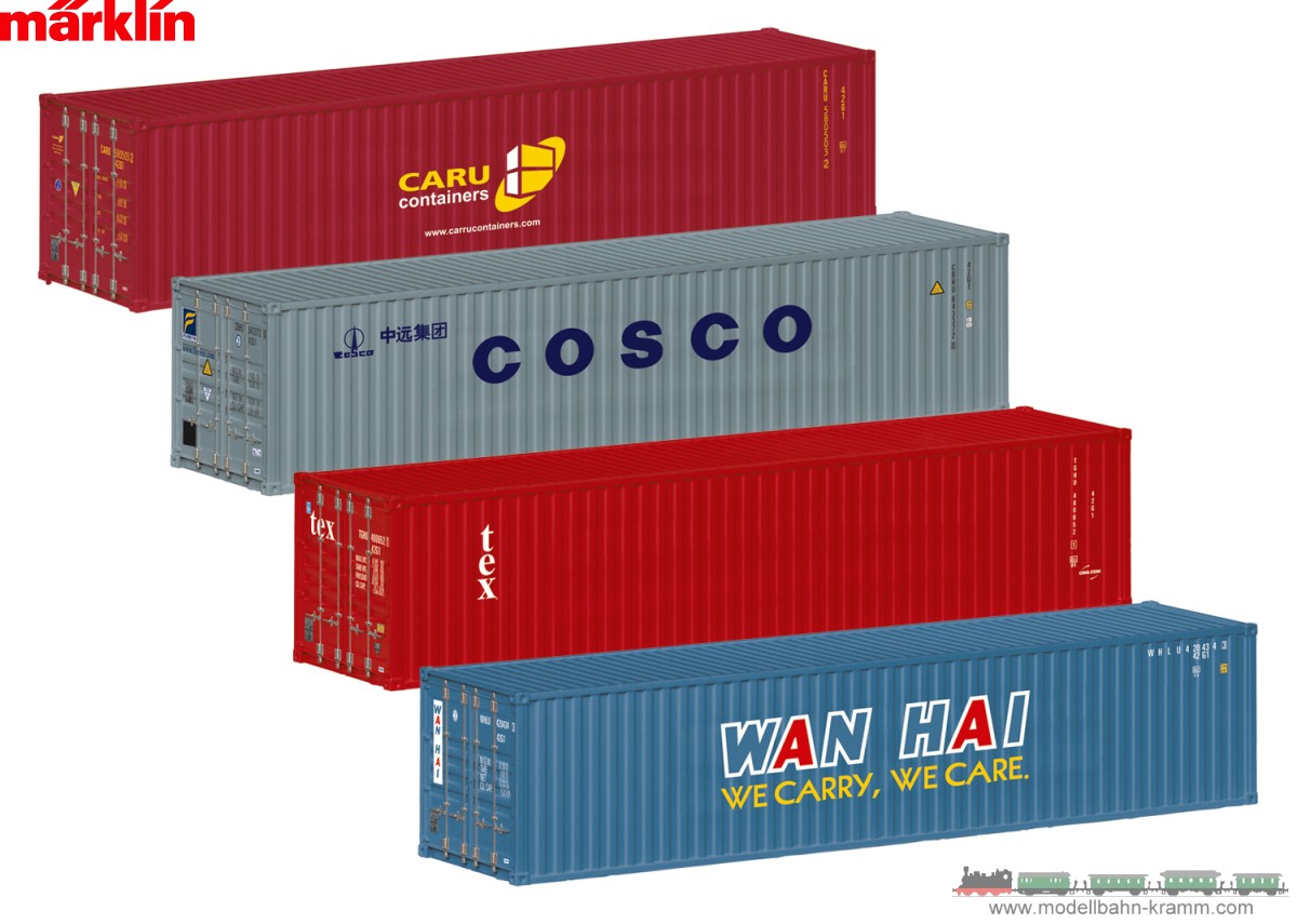 Märklin 76552, EAN 4001883765525: H0 4-tlg. Container-Set 40ft.