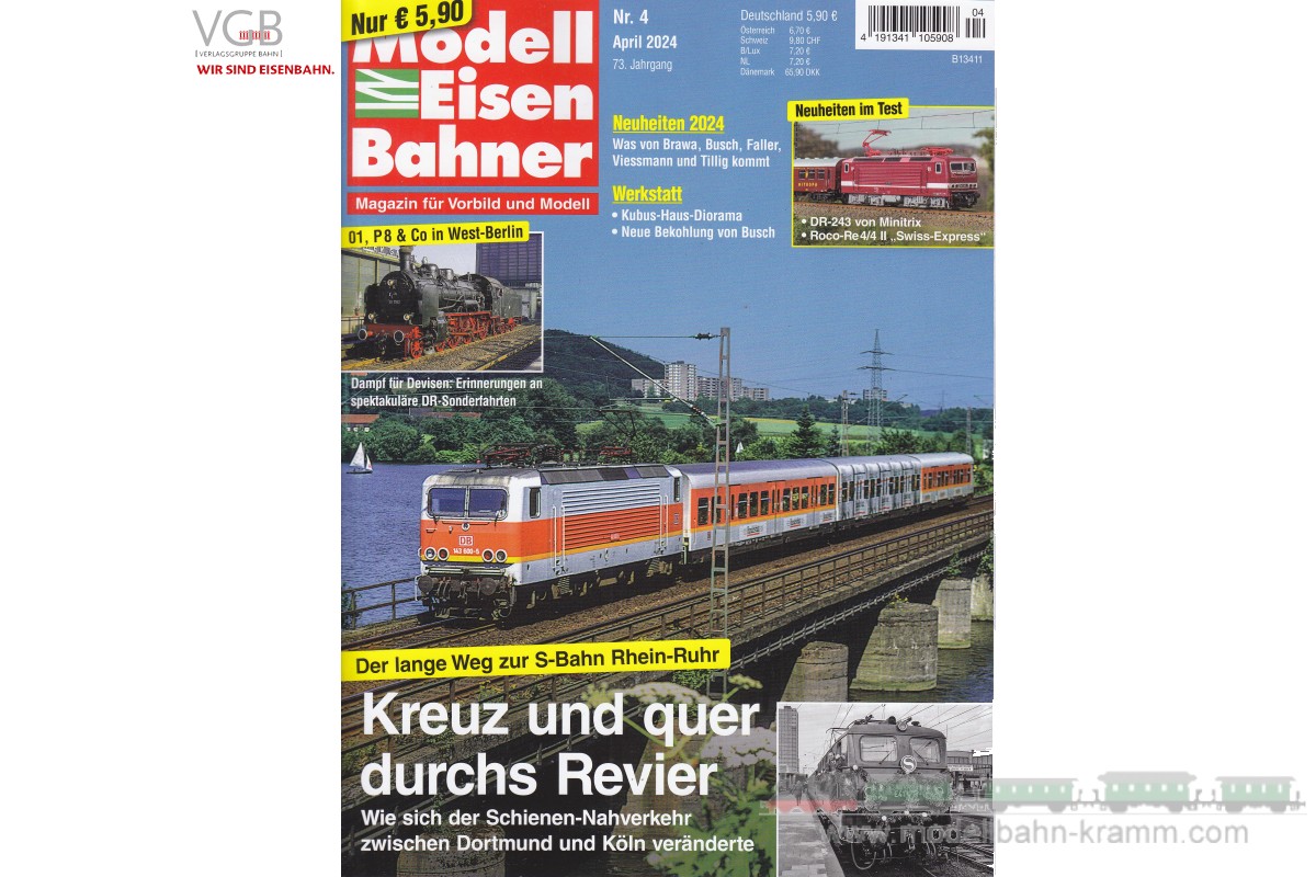 VGB Verlagsgruppe Bahn 655.24.1004, EAN 2000075578617: Modell Eisenbahner 04/2024