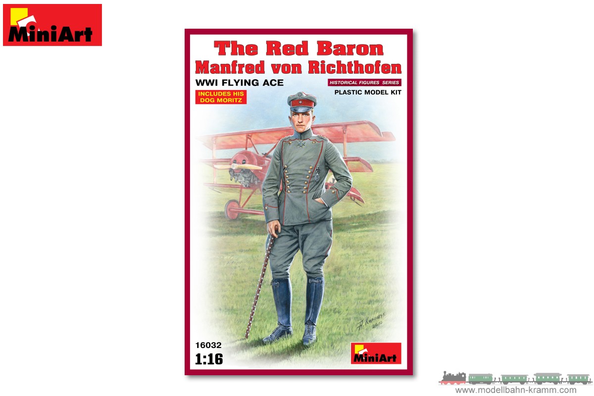 MiniArt 16032, EAN 4820041103012: 1:16 Bausatz, Figur Manfred von Richthofen: Der rote Baron