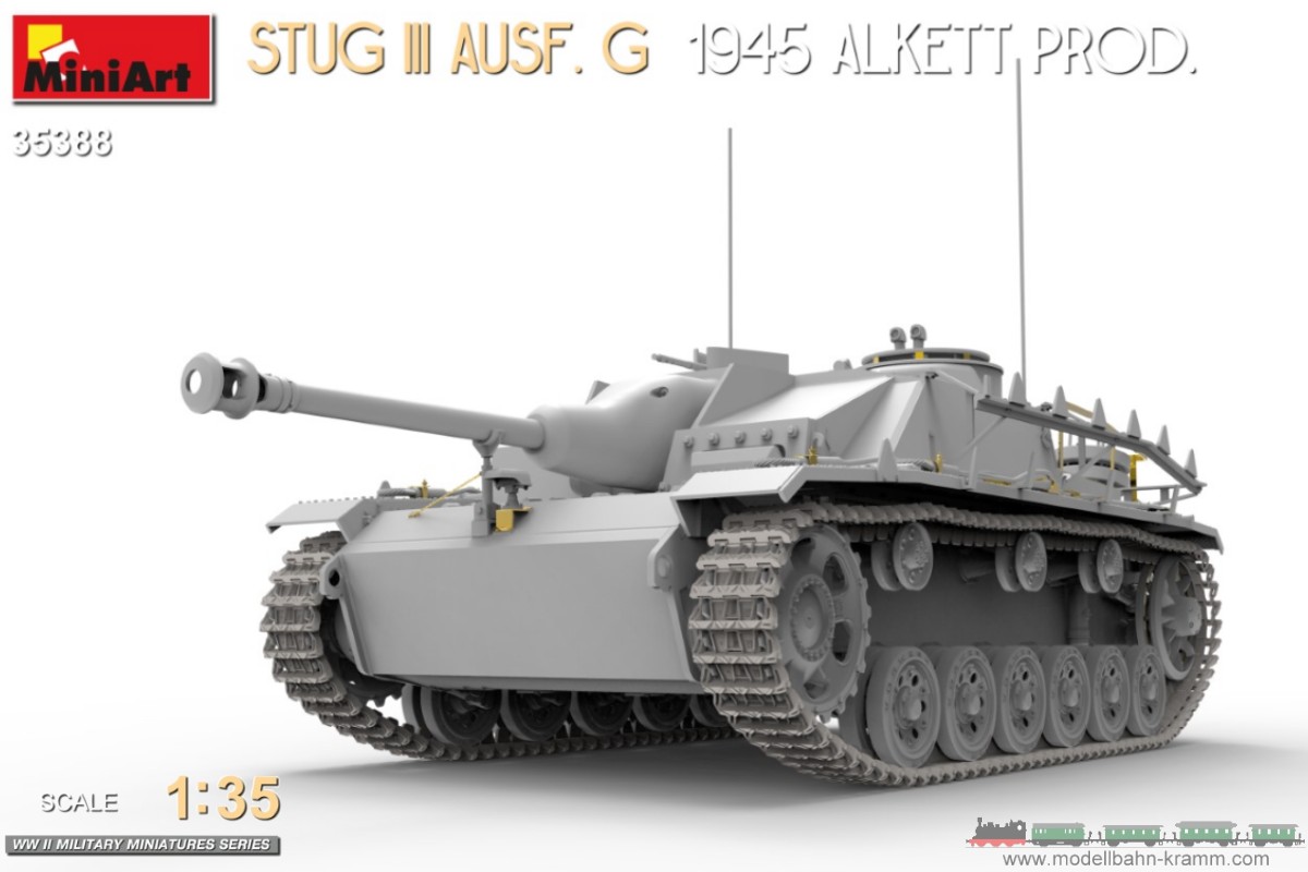 MiniArt 35388, EAN 5905090346197: 1:35 Bausatz, Deutsches Sturmgeschütz III Ausf. G 1945 Alkett