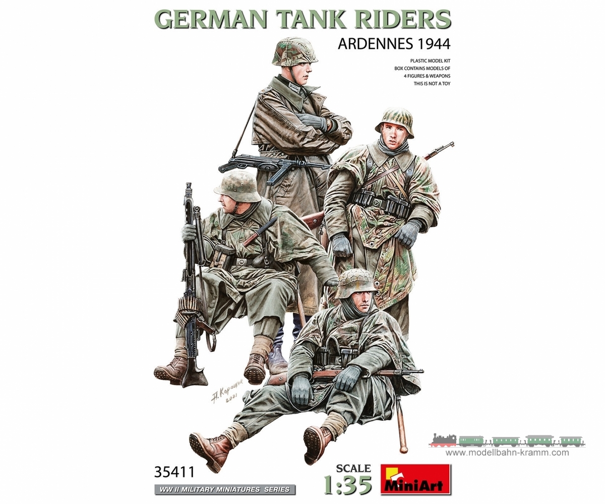 MiniArt 35411, EAN 2000075655097: 1:35 Figuren Deutscher Soldaten mitfahrend 1944