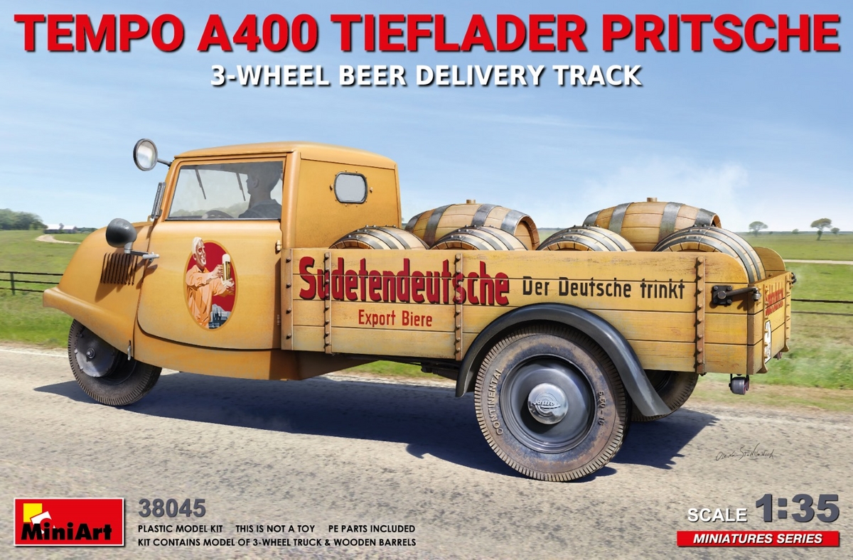 MiniArt 38045, EAN 5905937497457: 1:35 Tempo A400 Bier-Lieferwagen