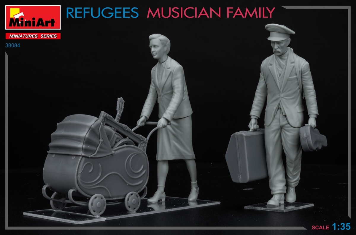 MiniArt 38084, EAN 5905937497396: 1:35 Fig.-Set Flüchtlinge Musiker
