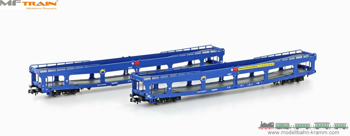 N-gauge, set of 2 EETC DDm 916 blue car transport