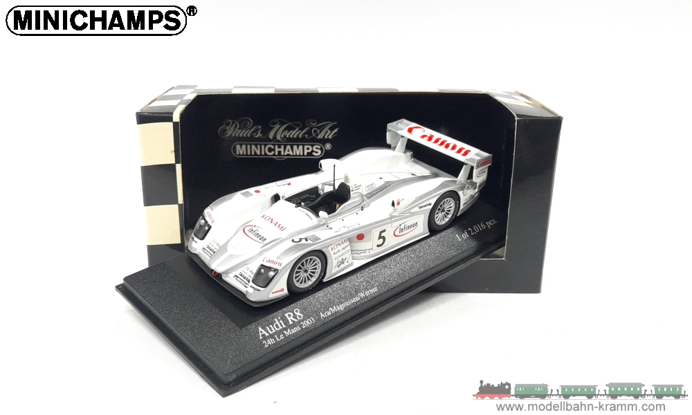 MiniChamps 400031305, EAN 4012138051065: Audi R8 LM03,Magnussen