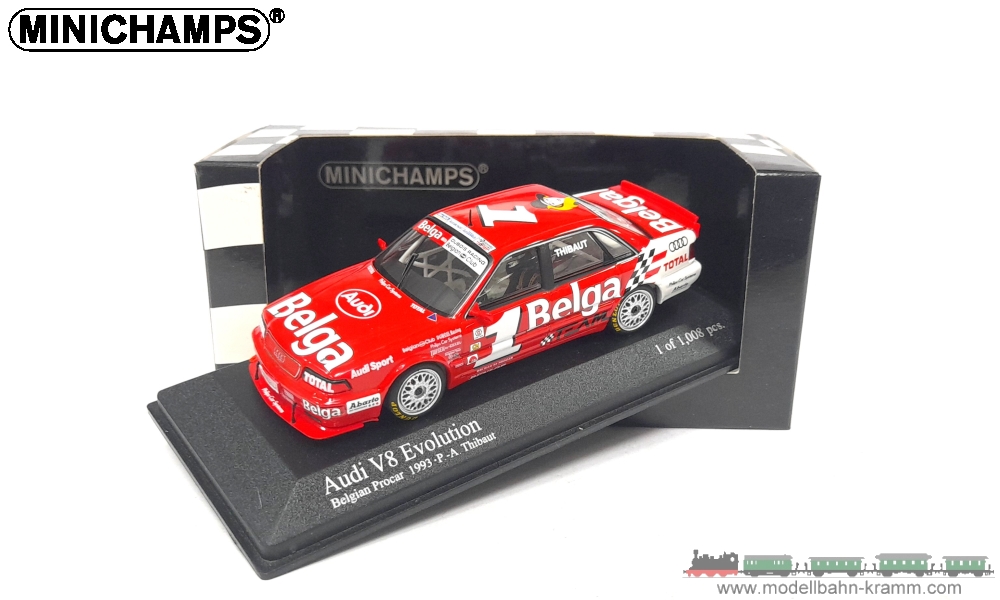 MiniChamps 400931401, EAN 4012138082120: Audi V8 Evo ´Belga´ #1 1993