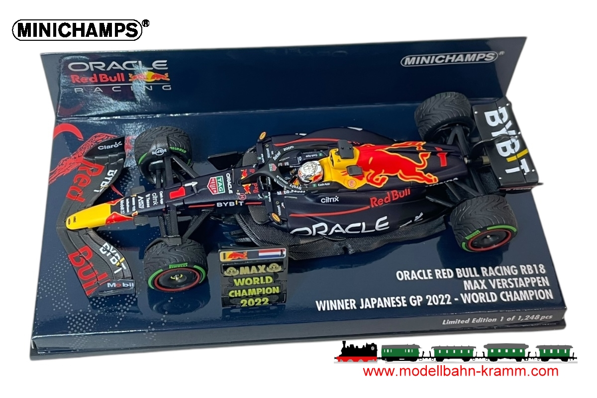 MiniChamps 410221801, EAN 4012138766648: NEU 1:43 Red Bull Racing RB18 Max Verstappen