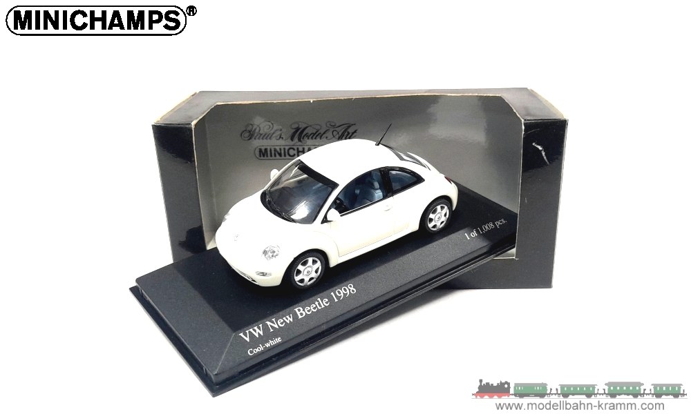 MiniChamps 430058005, EAN 4012138055216: VW New Beetle 1998,weiß