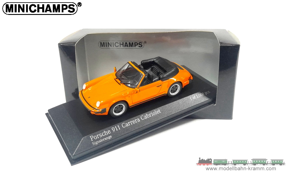 MiniChamps 430062038, EAN 4012138114722: Porsche 911 Cabrio 1983 orang