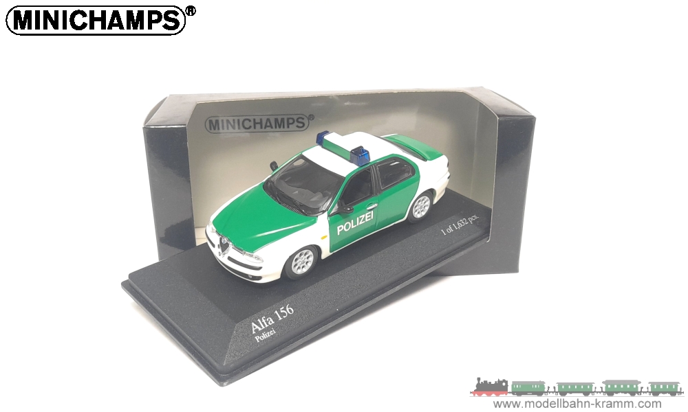 MiniChamps 430120790, EAN 4012138055407: Alfa Romeo 156 Polizei